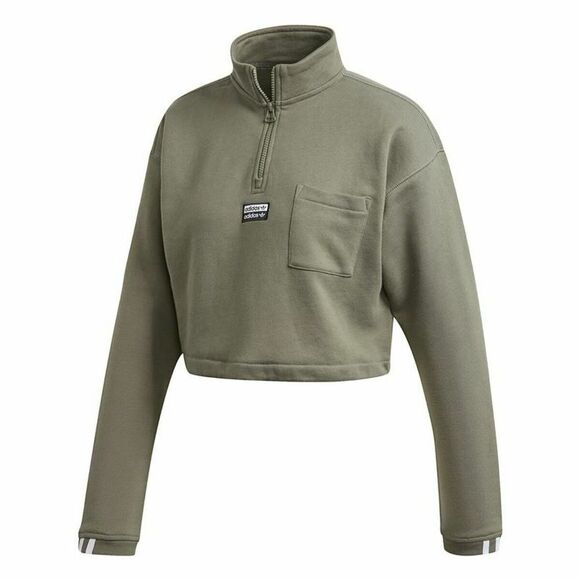 WOMEN’S HOODIE ADIDAS ORIGINALS CROPPED - Picture 1 of 10